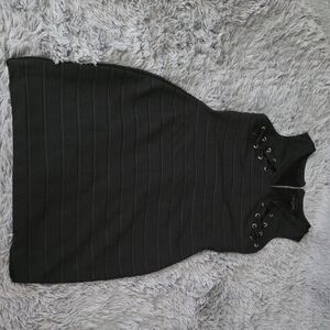 Guess Black Dress with Gold Zipper